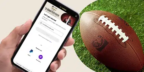 nfl betting odds maryland betmgm signup banner with signup page of betmgm mobile app